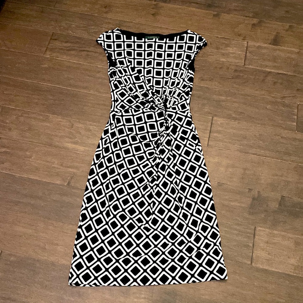 Lauren Ralph Lauren Work Dress Black and White Size 4